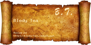 Bledy Tea névjegykártya